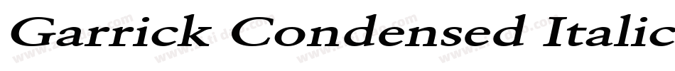 Garrick Condensed Italic字体转换